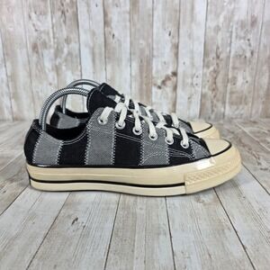 Converse Chuck Taylor All Star Patchwork Sneakers Low Top Black‎ Gray W 8